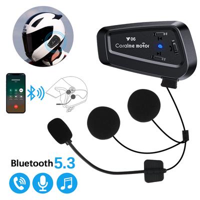 Waterproof for Moto Helmet Y06 Music Player Bluetooth 5.3 Wireless Motorcycle Helmet Headset Hands-free Call Phone Earphone