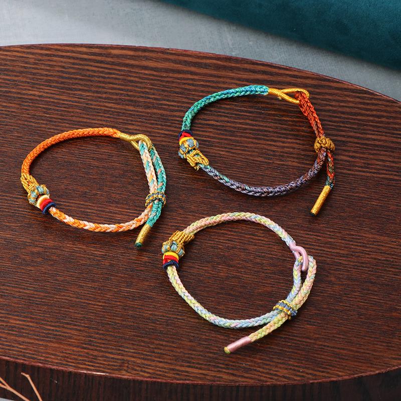 Hand-Woven Adjustable Bracelet Unisex Lucky Charm Bracelets Perfect Bangles Gift For Friends And Relatives