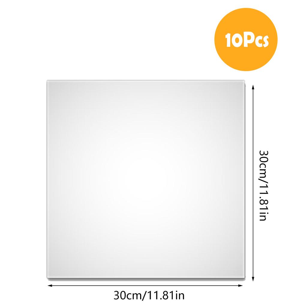6/10PCS/Set Self Adhesive Mirror Sheets Flexible Non Glass Mirrors Removable Mirror Wall Sticker 3D Wall Decor Home Room Bedroom