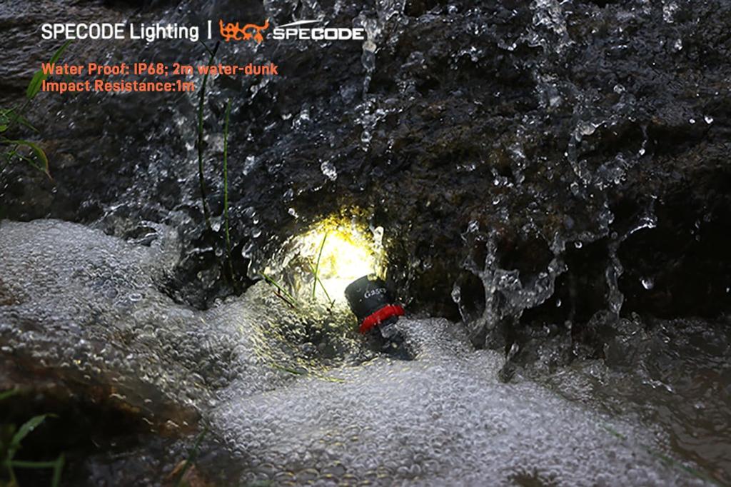 SPECODE Lanterna LED Recarregável G25cp de Alto Lúmen à Prova d'Água para e Uso Doméstico Lanterna, Tocha, Longa Duração e Emergências, Camping, Caminhadas,