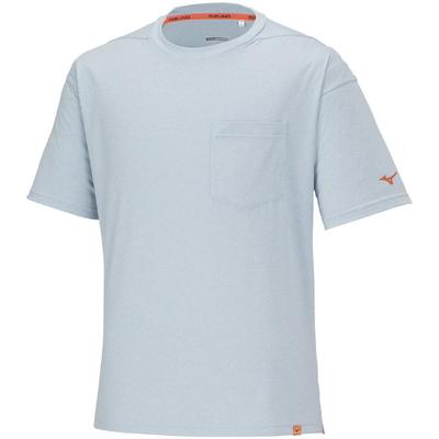 Trainingskleidung Trocken Lockerer Schnitt Kurz UPF Babyblau Größe 32MAA028 T-Shirt, Ärmel, 15, Feuchtigkeitsableitend, Schnelltrocknend, Meliert, M,