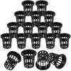 100 Pack 2.36 Inch Net Cups Slotted Mesh Wide Lip Filter Plant Net Pot Bucket Basket for Hydroponics Aquaponics Orchids