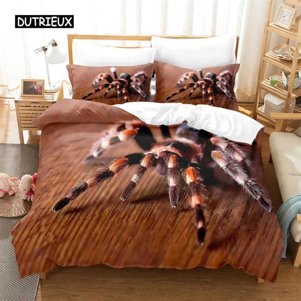Spider And Animals Bedding Set Microfiber 3D Print Duvet Cover Queen King Size Fashion Des