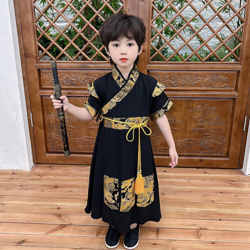 2024 Summer Hanfu Long Robe: Unisex Fairy Style Costume - Retro Swordsman & Tang Suit Performance Attire