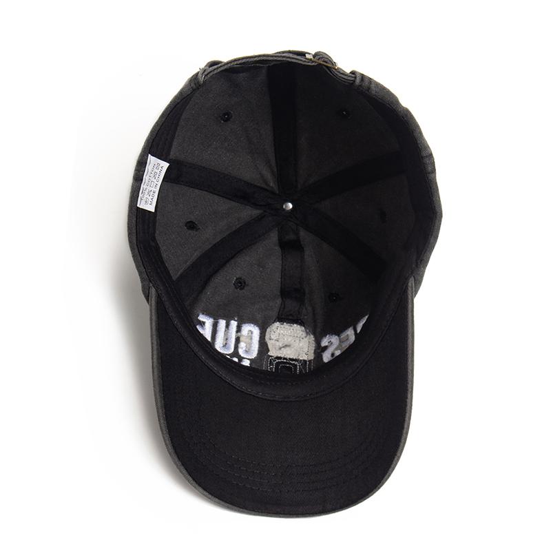 Baseball Cotton Washed Caps Summer Trendy Fashionable Embroidered Stitching Soft Top Women'S Cap Outdoor Casual Sport Visor Trucker Hat For Men