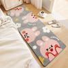 Fluffy Soft Bedside Rug, Thickened Flocking High-Density Handwoven Floor Mat, Non-Slip Luxury Bedroom Carpet for Home Decor