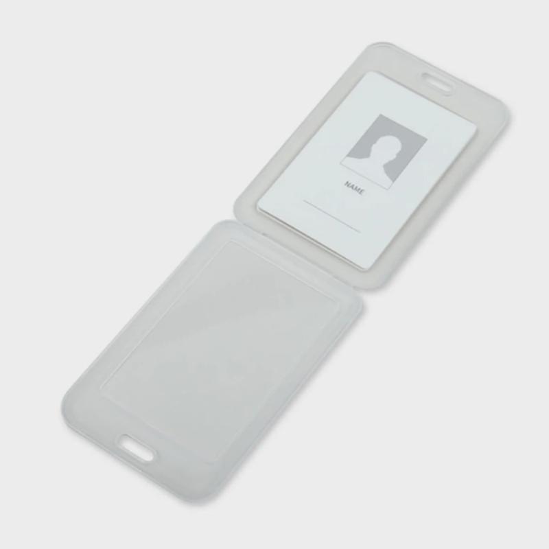 Extendable ID Card Holder Transparent Badge Case with 40cm Retractable Reel
