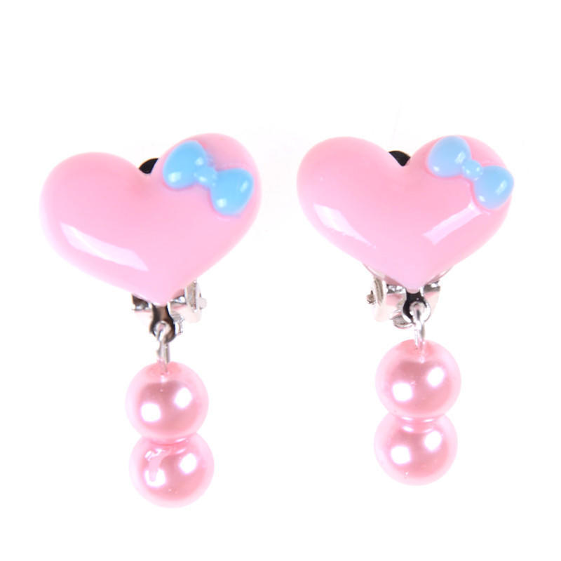 Buy 1Pair Cute Kids Earrings Flower Love Soft Cushion Invisible