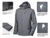 Little Donkey Andy Softshell Ski Outdoor Jas met Fleece Carbon Maat 3XL Herenjas, Voering, Met Capuchon, Winter, Grijs,
