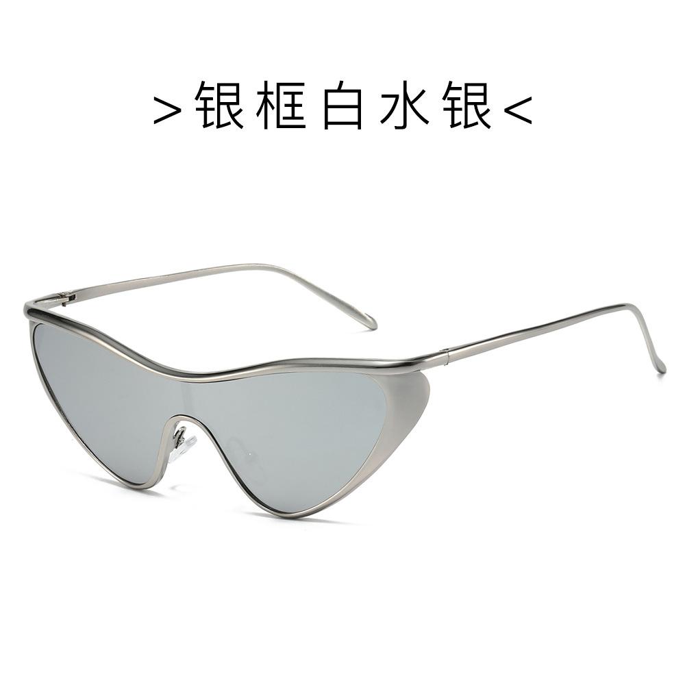 Y2K Punk Cat Eye Sunglasses Women  Luxury Brand Steampunk One-Piece Sun Glasses for Lady Vintage Shield Eyewear UV400 Shades