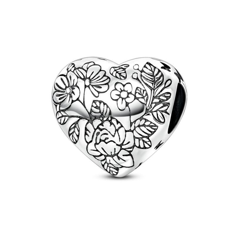 Heart Shape Copper Family Lover Affection Pendant Charm Beads Fit Original Fashion Bracelet Diy Jewelry For Women