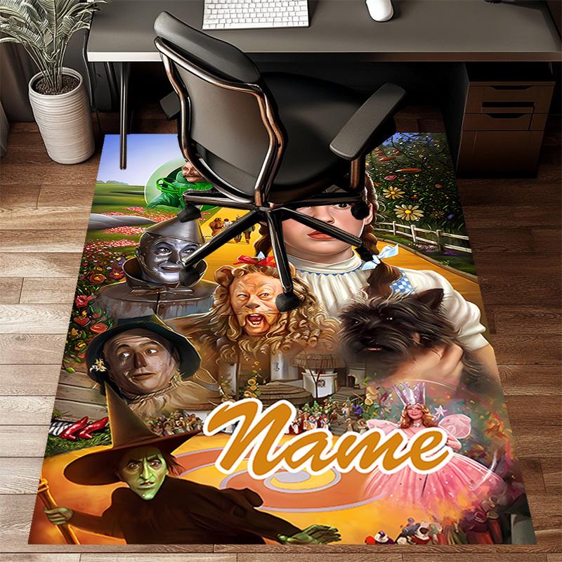 Custom The Wizard of Oz Mat Personalized Name, Polyester Washable Indoor Entryway Rug, Gift for Christmas, Easter, Thanksgiving Day