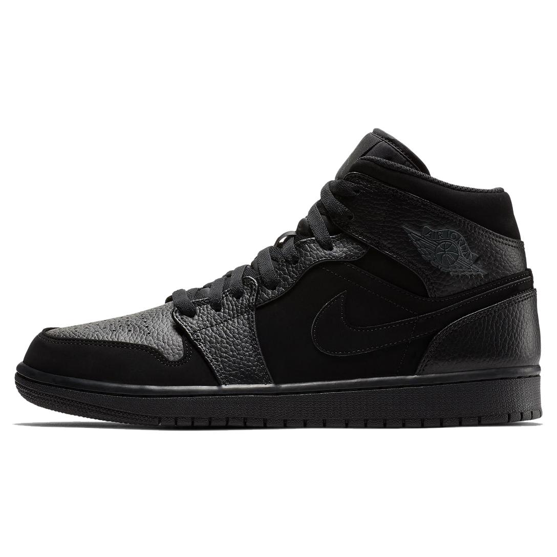 

Jordan 1 Mid Black Dark Smoke Grey 554724-064 42