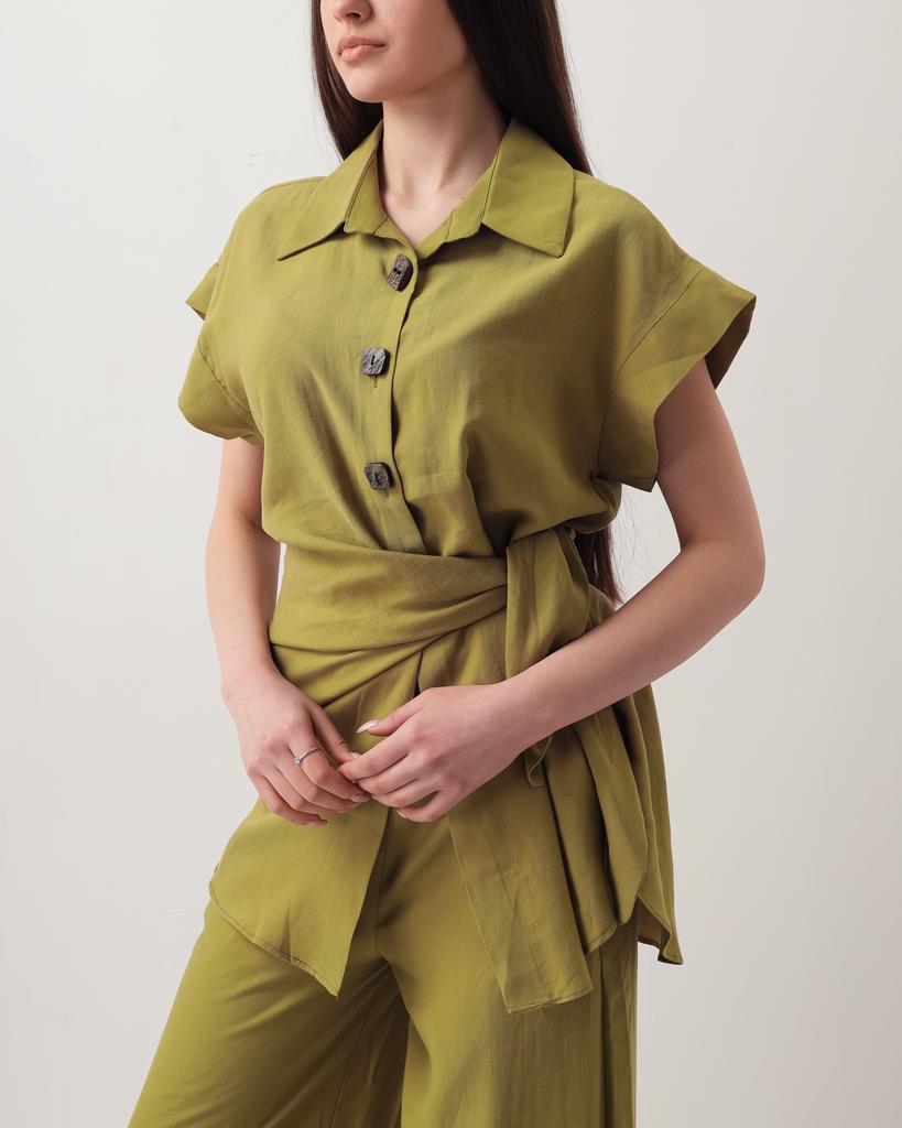 Women's Summer Suit Samsara 84521 38 Olive (shirt, Trousers)