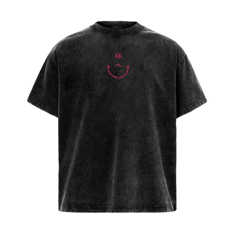 Ryomen Sukuna Jujutsu Kaisen T-shirt Anime Vintage Washed T Shirt Summer Oversized Short Sleeve Polyester Tees Tops Men's Clothing