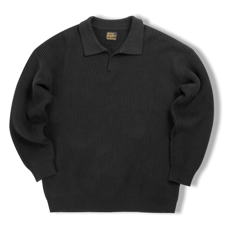 Marden Lapel Polo Shirt Lazy Bedford Cord Sweater Parka
