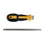 Compact Magnetic Screwdriver with Slotted SL6 and Cross PH2 Drive Types for Repair and Assembly Work with Easy Grip Handle