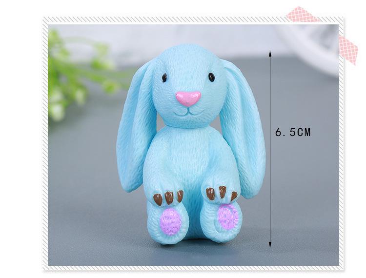 4 Pcs/Set Kawaii Long Ears Rabbit Action Figures Toys Cute Decoration for Children Cartoon Collection Kids Gifts