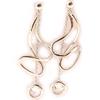 Les Trésors De Lily [L4666] - Boucles Argent 'Déesse' blanc argenté (rhodié) - 45x15 mm