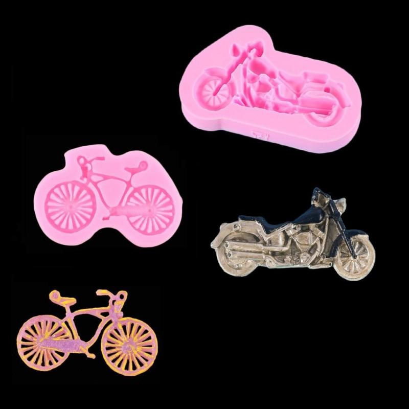 Silicone Mold Bicycles Resin Molds Keychain Casting Molds Bike Epoxy Mold for Jewellery DIY Silicone Mold Crafting Molds
