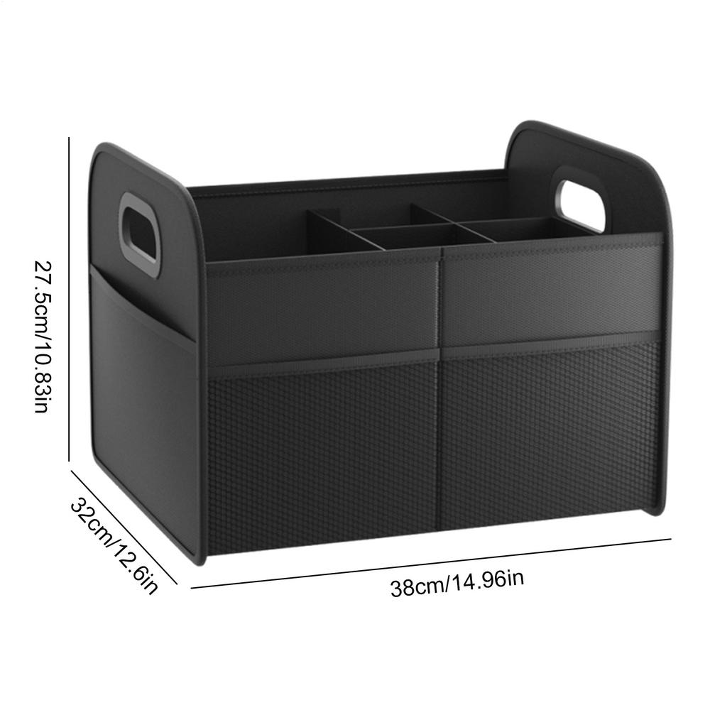 Trunk Organizer Foldable Cargo Storage For Back Of Car 30L Handled Waterproof Box Accessories Holder For Diaper Fruits