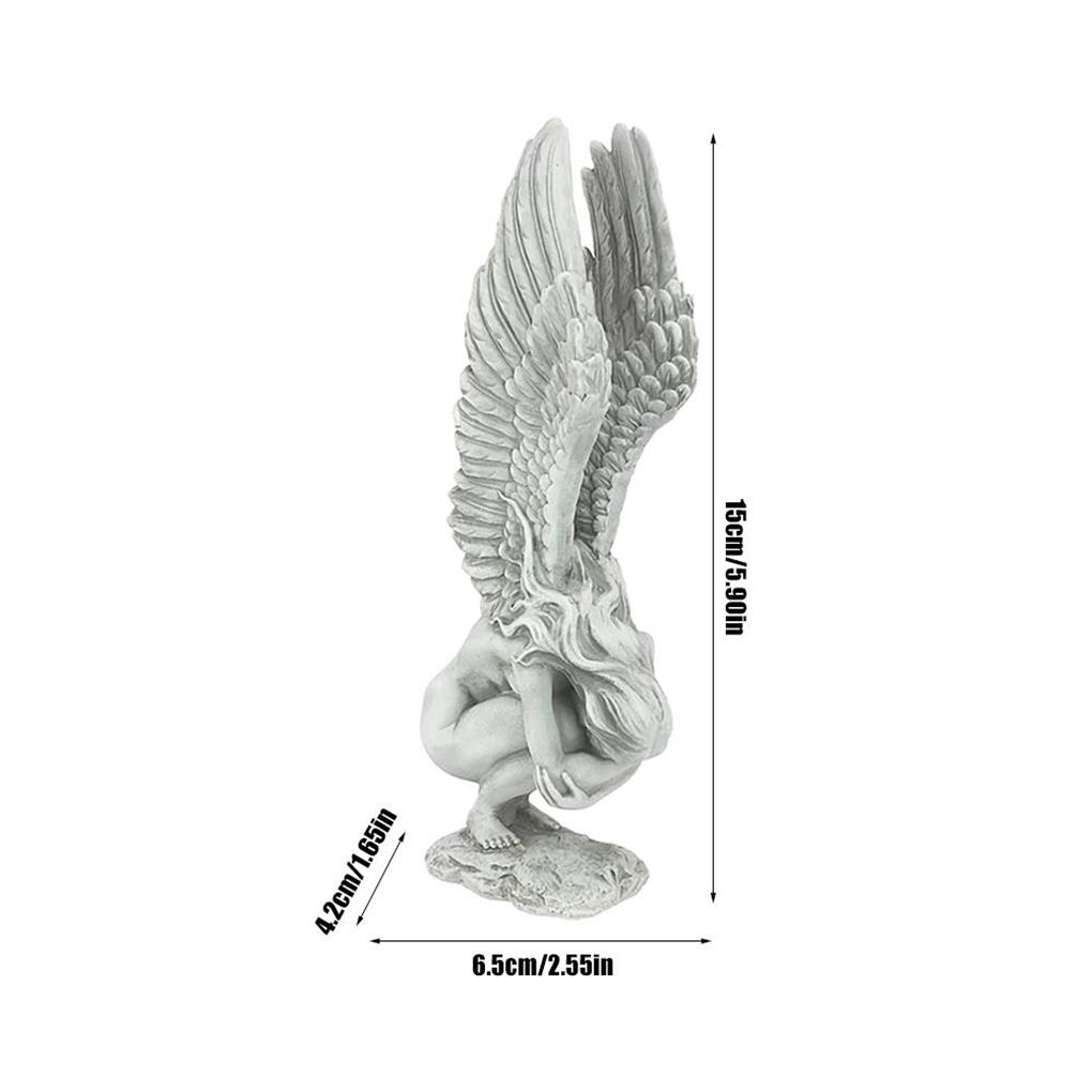 Angel Statue Wear-resistant Durable Lightweight Portable Angel Resin Ornaments Cute Lovely Exquisite Mini Statues Office
