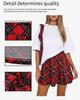European & American Style Plaid Pleated Milk Silk Cheerleader Skirt