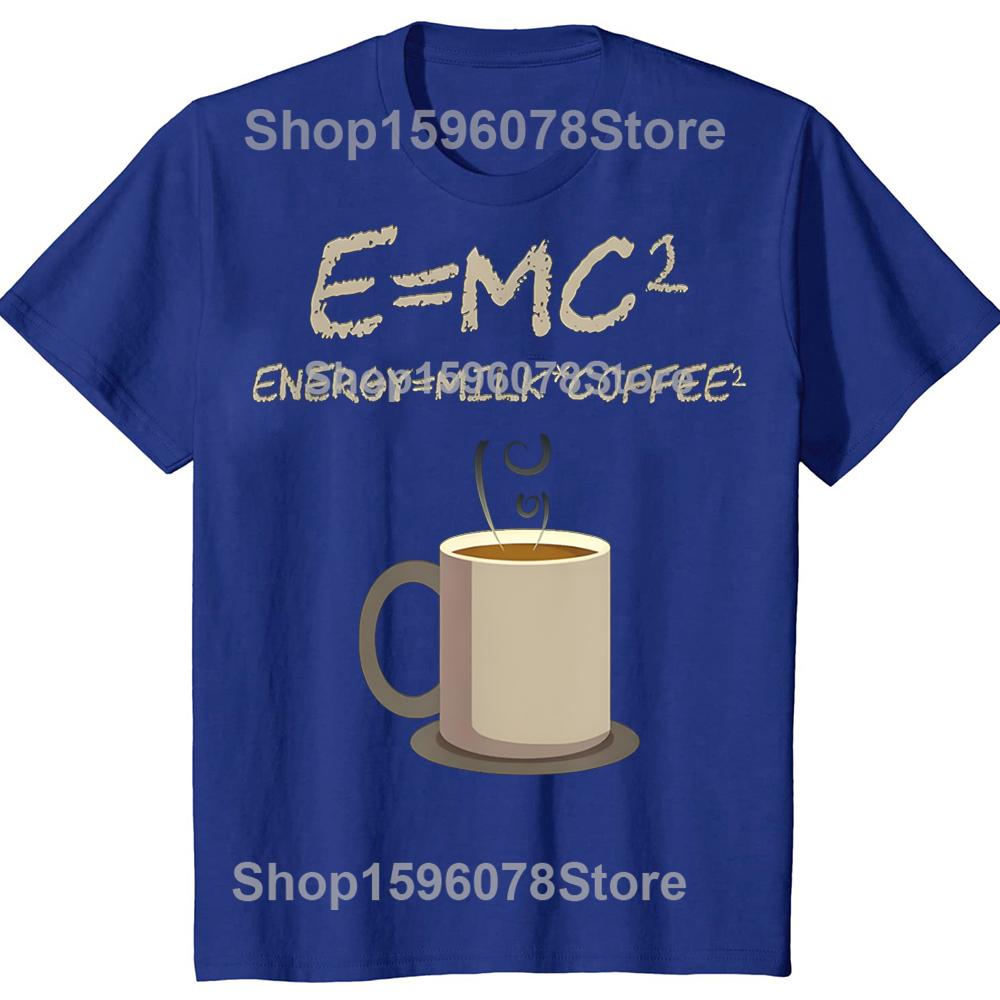 EMC2 Café Énergie Café au Lait Cadeau T-shirt Imprimé Personnalisé T-shirts Graphiques T-shirts Graphiques Camisas Streetwear