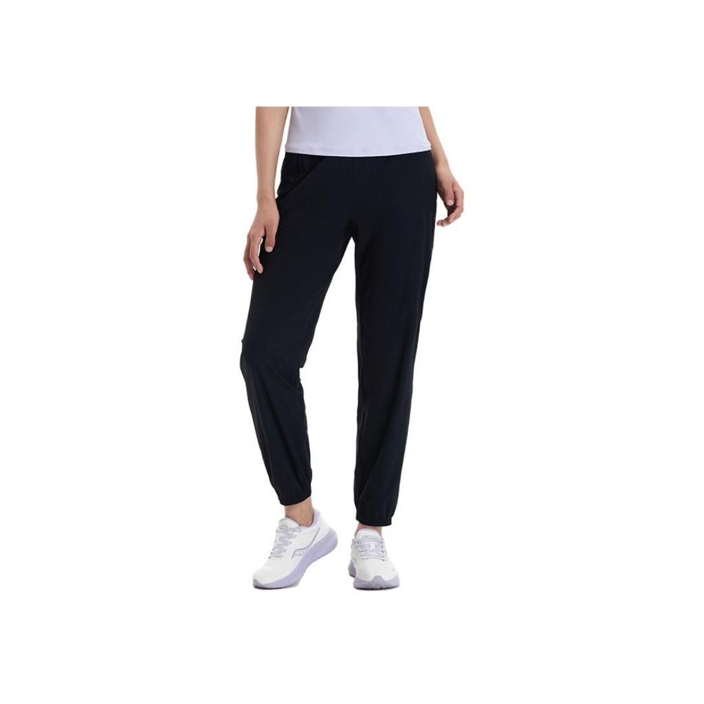 SAUCONY Solid Color Lightweight Elastic Knit Sports Pants Women Bottoms Black SC1239125-2