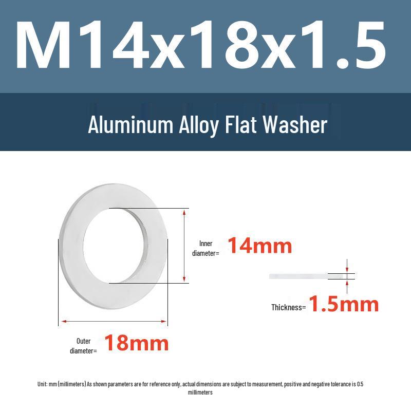 Yigu Aluminum Alloy Flat Washer M6 M8 M10 M12 Metal Screw Hardware