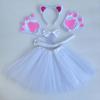 Cats Costume Set with Headband Tail Bowtie Glove Skirt Halloween Catgirl Dress up Outfit for Kid Women Girl Christmas