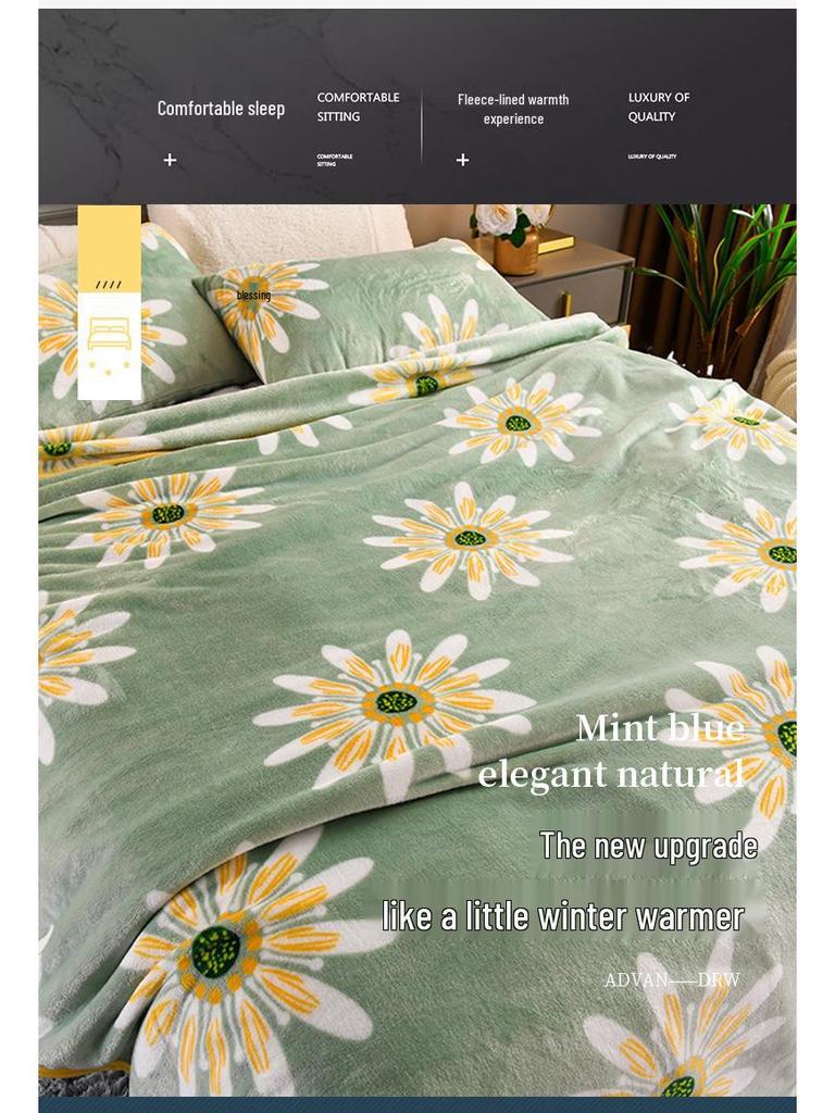 Téli Bársony Flanel Gyapjú Takaró - Diákszállás, Egyágyas/Kétágyas