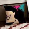 Cartoon MMafalda Cushion Cover Reversible Soft Durable Pillow Cover Home  Car MultiScene Use for Daily Comfort