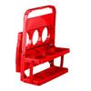 Beer Bottle Caddy Bucket Holder Plastic Foldable Multifunctional Portable Beer Bottle Carrier Red