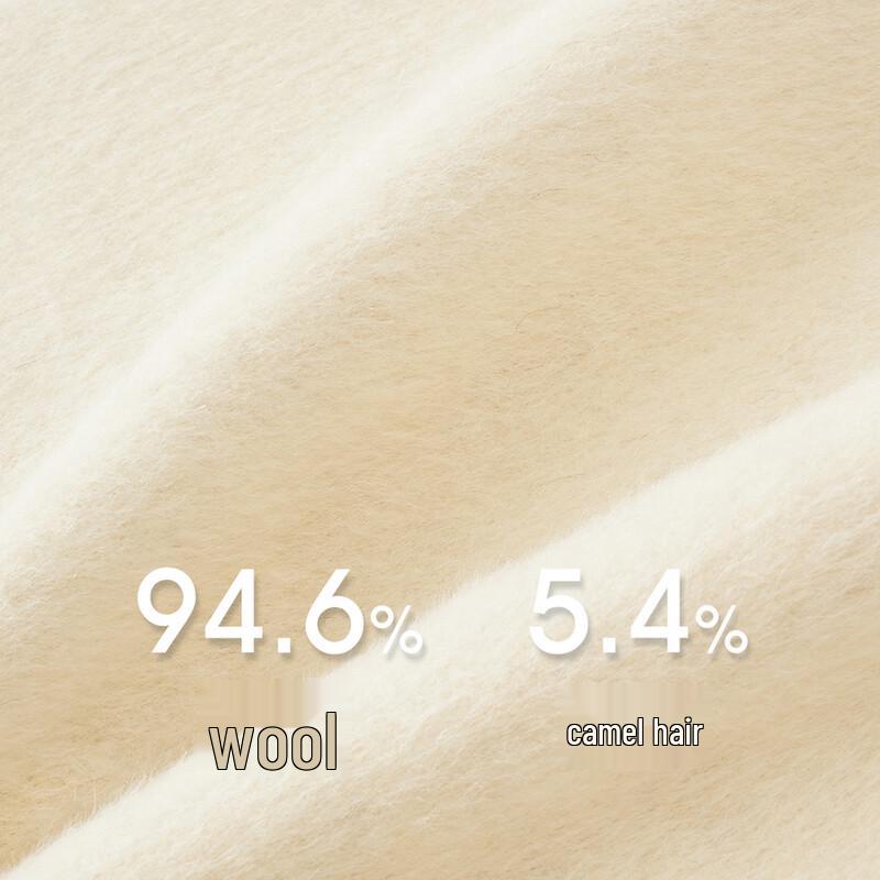 GIOVANNI VALENTINO Women's Winter Wool Blend Round Neck Coat