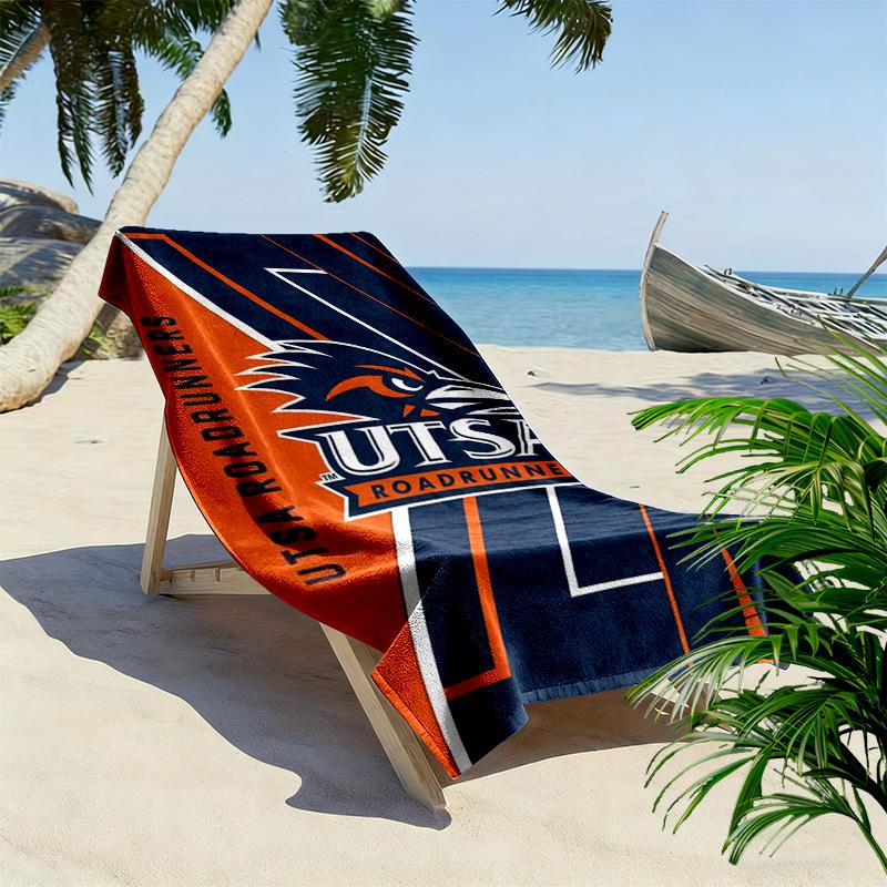 UTSA Roadrunners Print Beach Towel, Large Soft Quick Dry Towel for Beach Camping Swimming