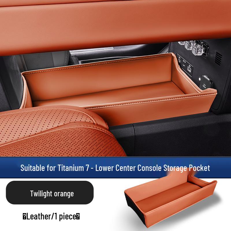 Compatible with modifying the lower storage pocket of Formula Leopard Titanium 7’s center console and glove box.
