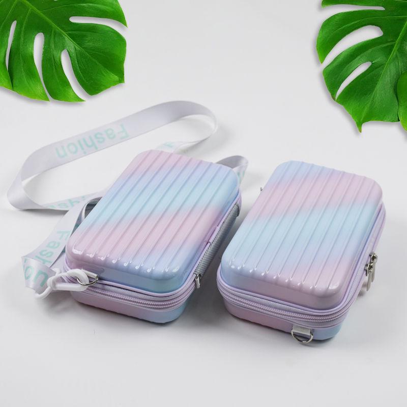 Women's 20" Carry-On Suitcase, Gradient Color, Japanese & Korean Style, 26" Trolley with Combination Lock for Travel