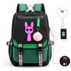 Personality Trend Cartoon Printing Double Shoulder College Style Student Leisure Schoolbag Multi-function Large Capacity