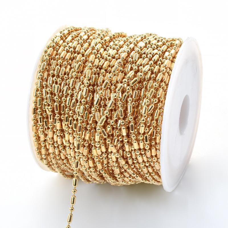 Antique Style Iron Bamboo Tassel Chain for DIY Hair Accessories, 1.5MM Color-Preserving Oil-Sealed Design