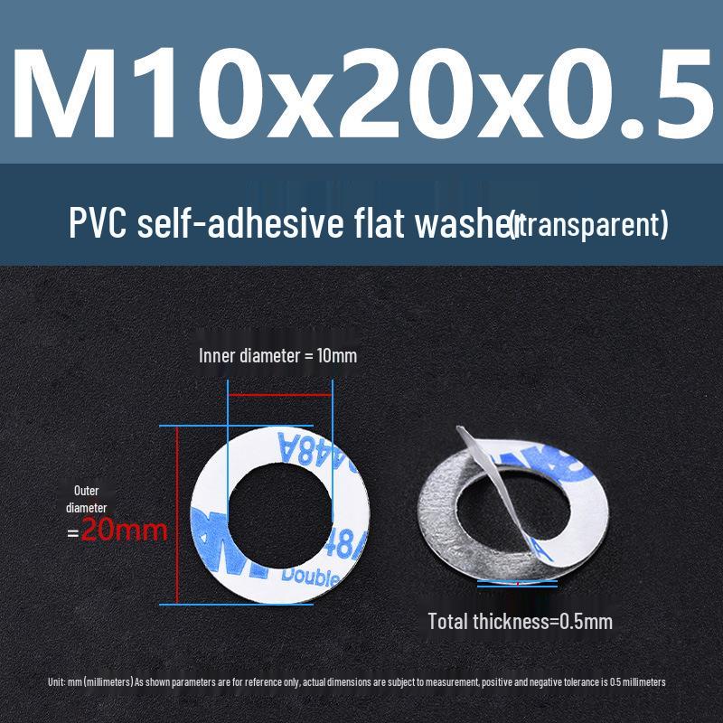 Yigu Adhesive PVC Transparent Washer: Single-Sided Insulating Pad with Screw Gasket