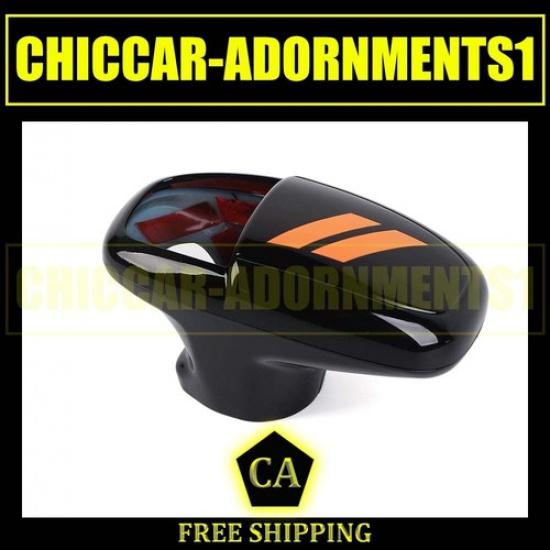 Center Gear Shifter Control Knob Cover for Challenger Charger 15+ Black&Orang
