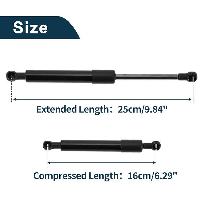 Lift Supports Struts for Toyota CHR 2018-2022 Front Hood Gas Spring Black with Mounting Bracket,Gasket 2Set