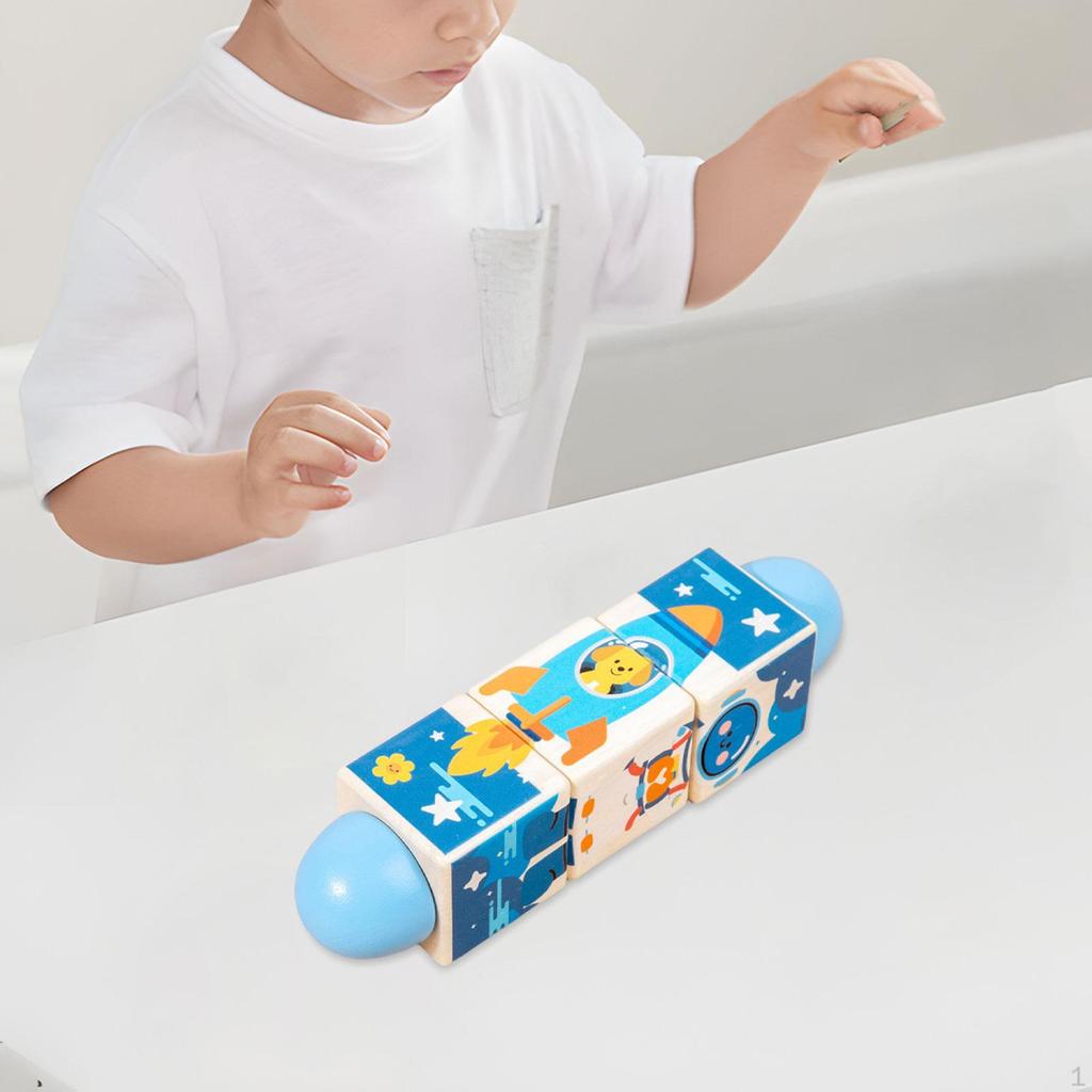 Blocks Learning Educational Toy Wooden Puzzle Fine Motor Skill for Toddlers