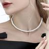 Popular glass pearl imitation bead necklace Bohemian OT buckle pearl necklace