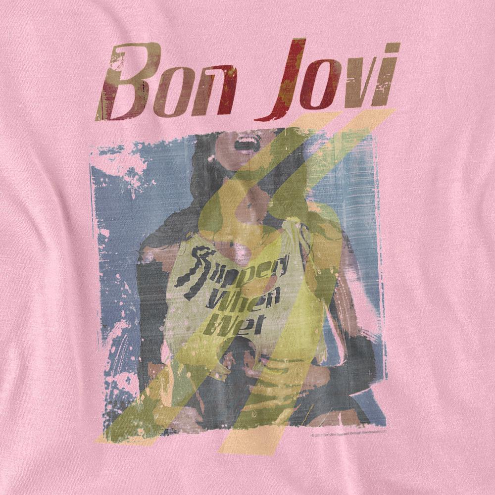 Bon Jovi Unisex Adult Slippery When Wet T-Shirt
