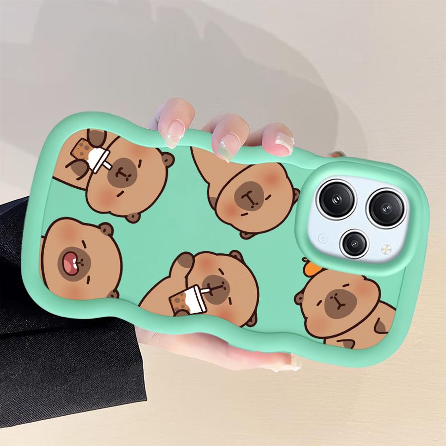 Cute Cartoon Capybara Soft Phone Cover Case for Xiaomi Redmi 10C 13C A1+ A2 Plus 9C A5 10A 12C A3 9T 14C