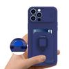 For iPhone 15 Pro Max Case Card Holder PC + TPU Phone Kickstand Cover with Lanyard