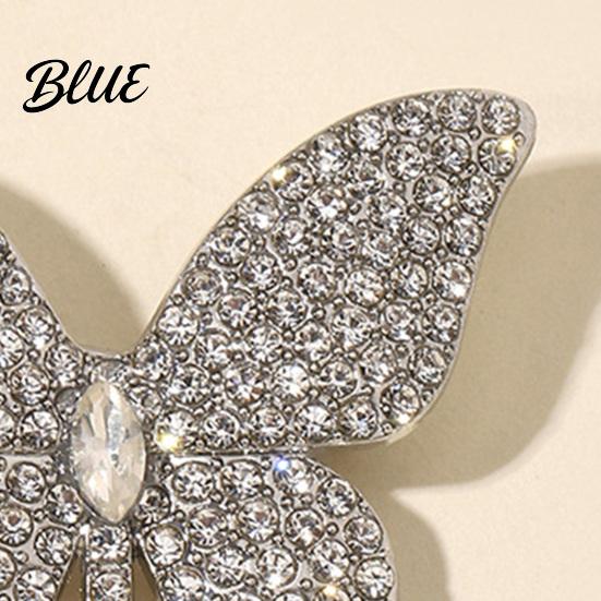 Anti-rust Brooch Pin Butterfly Design for Women Rhinestones Inlaid Women