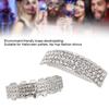 Teeth Set Bling Teeth Accessory Decoration for Halloween Party Hip Hop Show Argent
